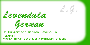 levendula german business card